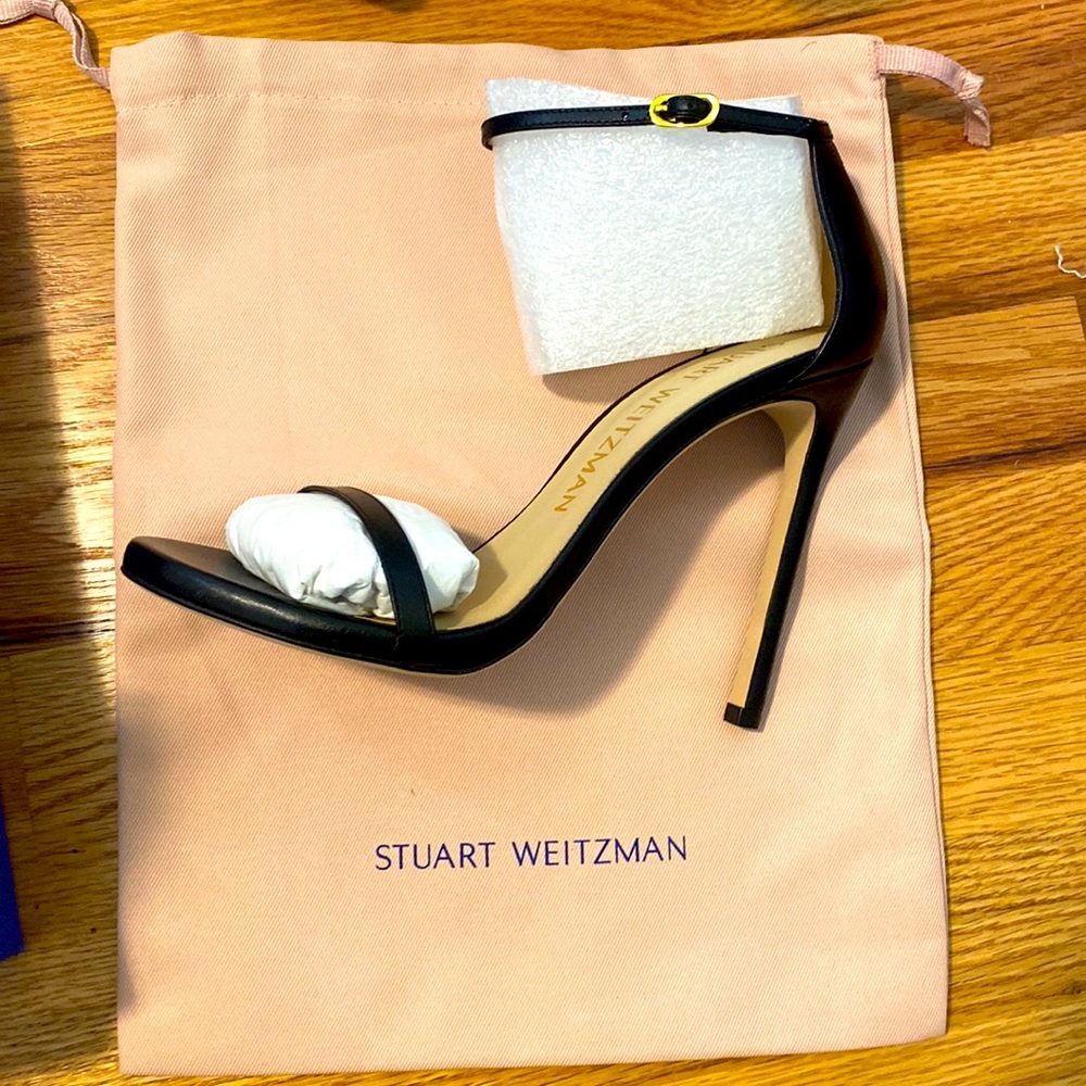 Stuart Weitzman Nudist Heel Black Size 9